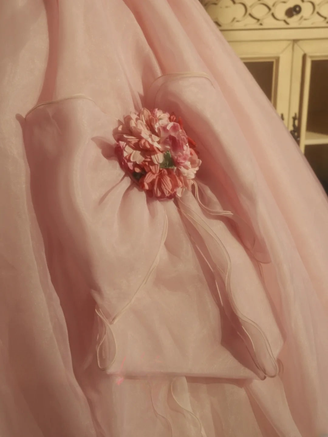 Sweet 16 Dress Ball Gown V Neck With 3D Flowers Vestido De 15 Sweet Sixteen Dress RB9732