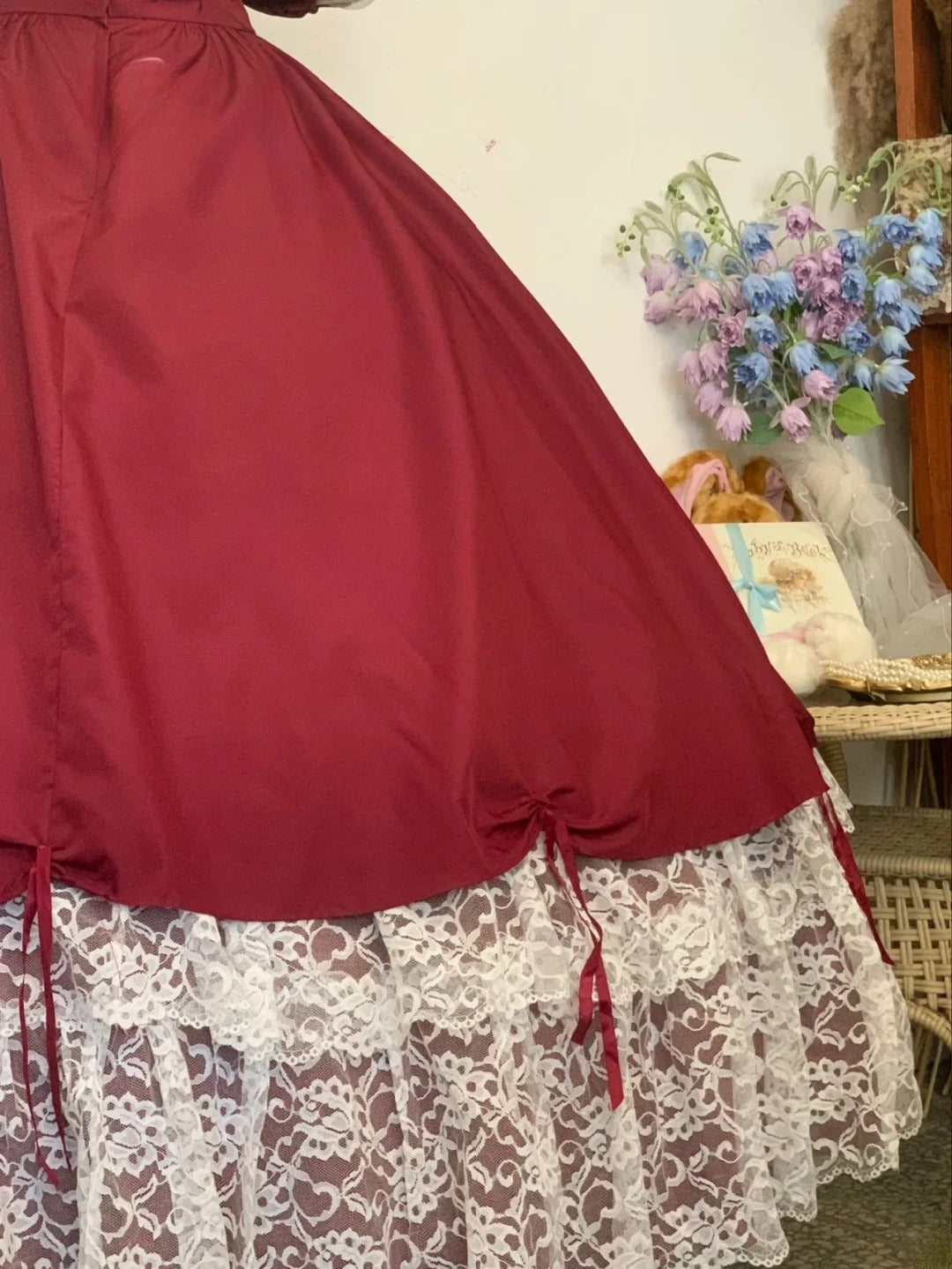 Sweet 16 Dress Ball Gown Off Shoulder Burgundy Lace With Short Sleeves Vestido De 15 Sweet Sixteen Dress RB9756