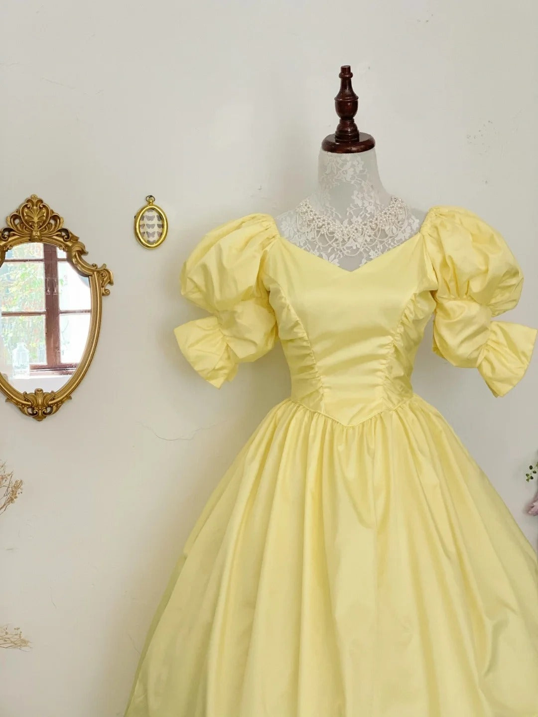 Prom Dress Ball Gown Yellow Sweetheart With Sleeves Romantic Evening Gown for Prom RB9762