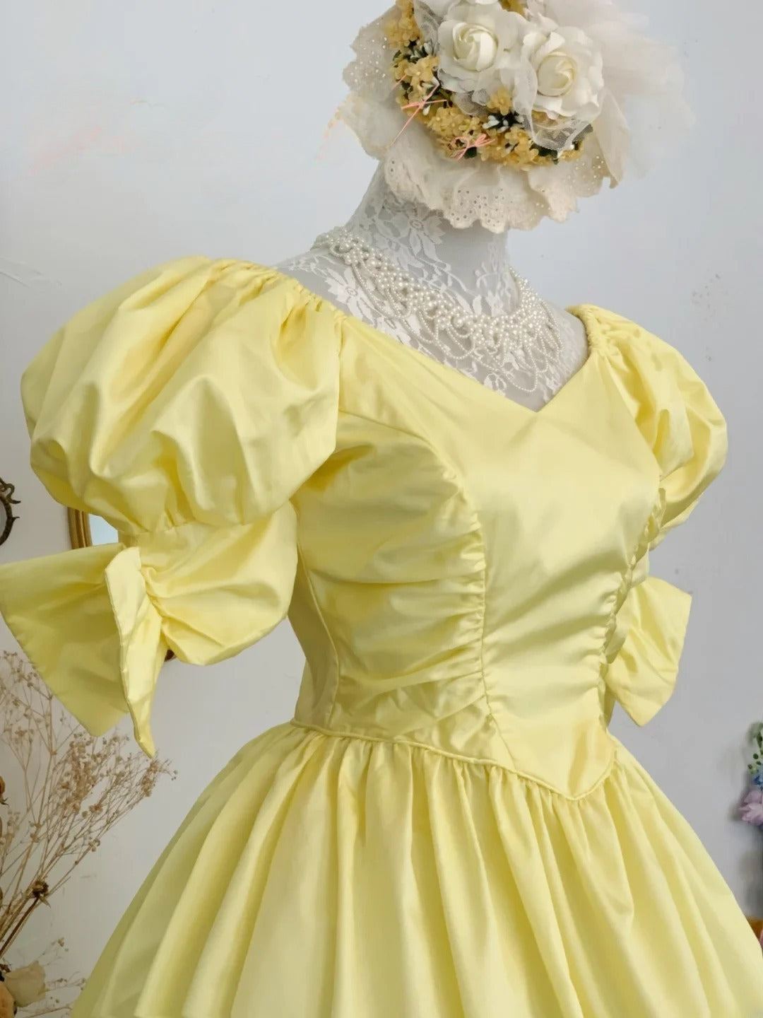 Prom Dress Ball Gown Yellow Sweetheart With Sleeves Romantic Evening Gown for Prom RB9762