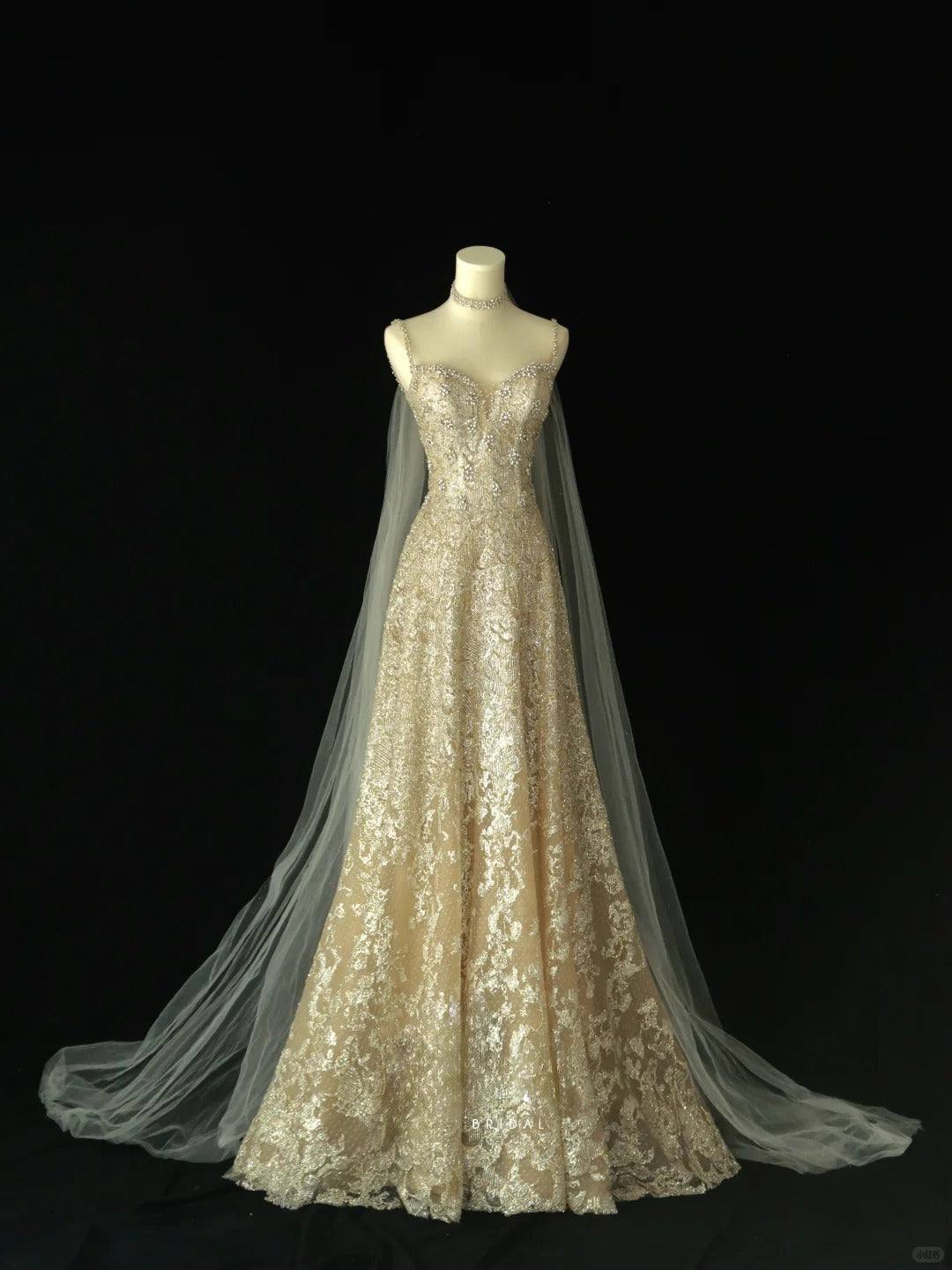 Glitter A Line Scoop Gold Sequined With Cape Prom Dresses Long Evening Party Formal Outfits RB6578