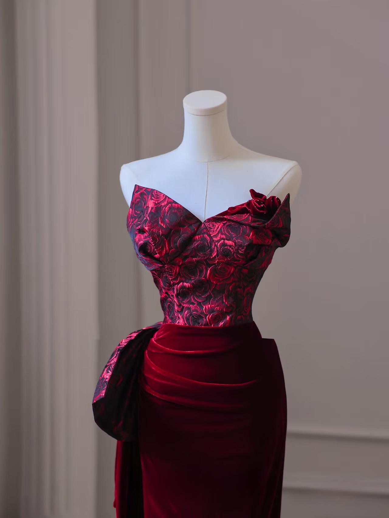 Elegant Mermaid Sweetheart Burgundy Floor Length Amazing Prom Dress Inspiration Ideas Prom Inspo Gowns Graduation Dress AU046