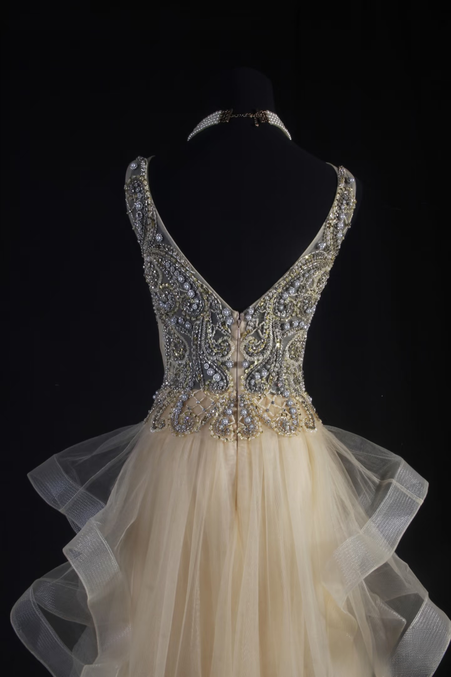 Vintage Prom Dresses 1950s Retro Classy A line V Neck Beaded Long Party Dress Inspiration Evening Dresses AU072