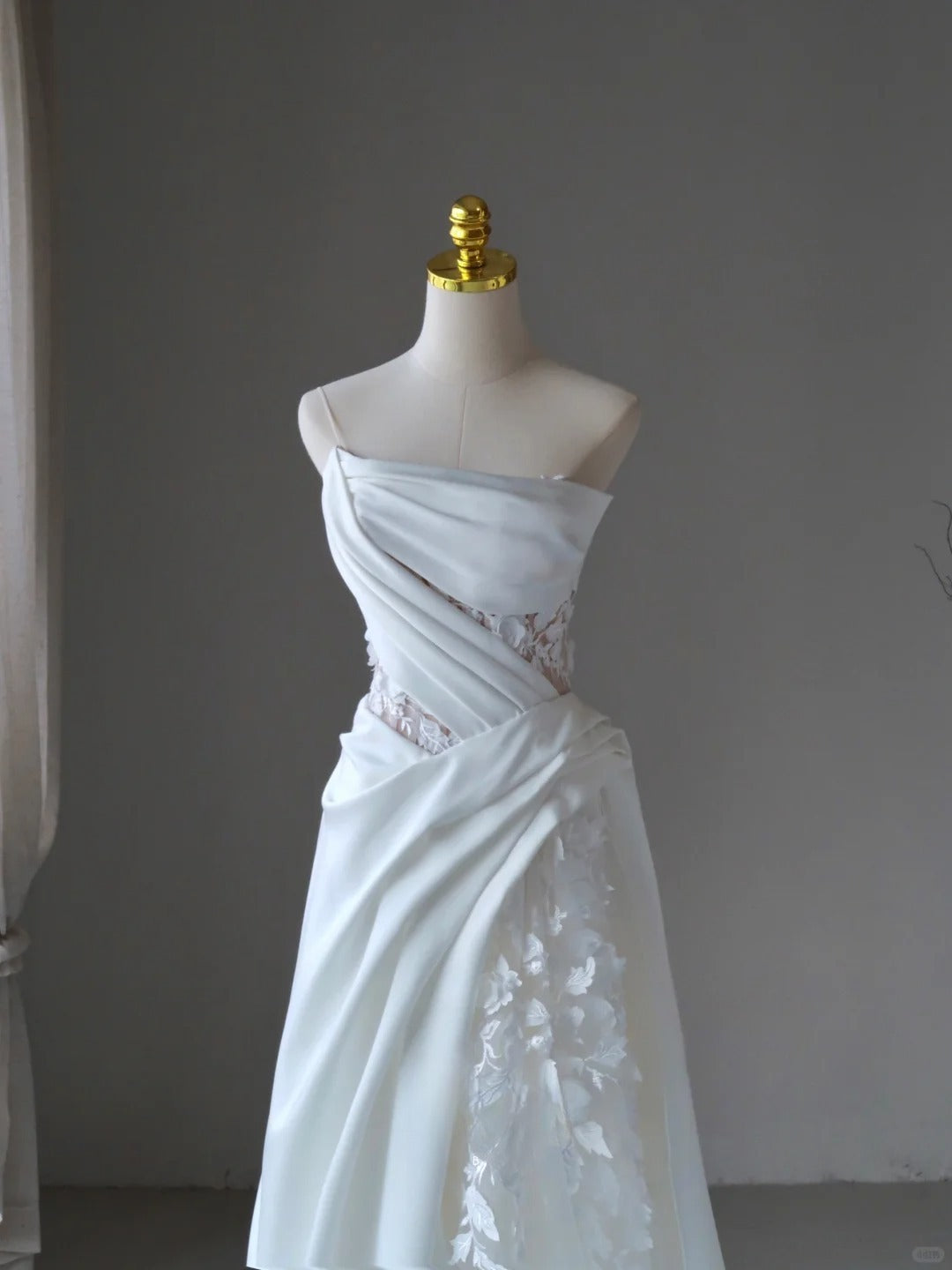 Sexy Mermaid One Shoulder Tulle White Lace With Ruffled Groom Bride Gown Bridal Dress Modest Wedding Dresses RB7696
