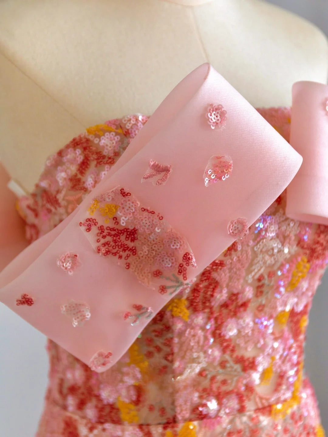 Glitter A line Strapless Pink Sequined Prom Dresses Long Evening Party Formal Outfits RB6589