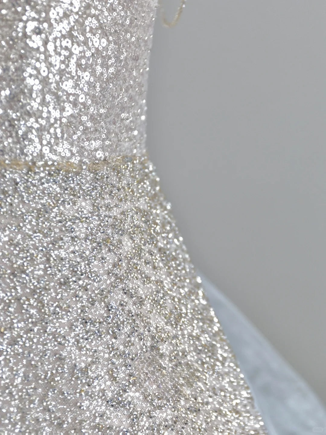 Shinning Ball Gown Halter Silver Gray Sequin Prom Dresses Long Evening Party Formal Outfits RB6610