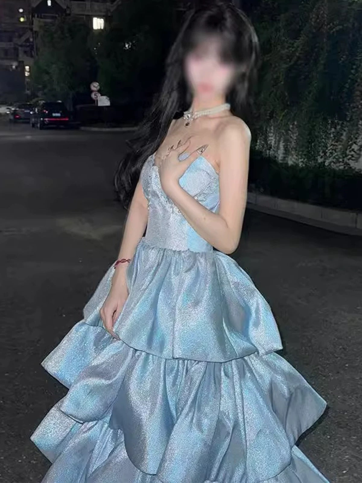 Elegant Ball Gown Sweetheart Sleeveless Blue Sequins Prom Dress Inspiration Ideas Prom Inspo Dresses Graduation Dress AU189