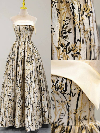 Charming Ball Gown Strapless Satin Prom Dresses Inspiration Prom Dress Princess Graduation Dress AU223