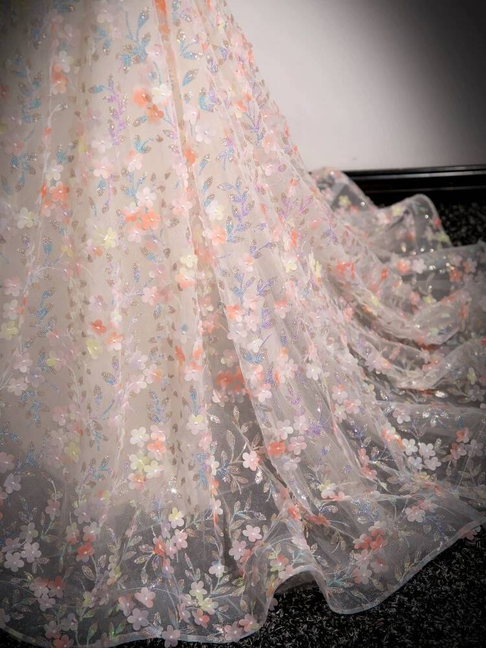 Beautiful Ball Gown Off The Shoulder Sequin Flowers Prom Dresses Inspiration Prom Dress Princess Graduation Dress AU297