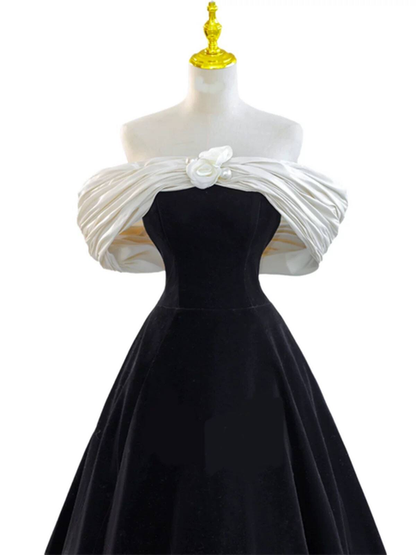 Beautiful Ball Gown Off The Shoulder Black Prom Dresses Inspiration Prom Dress Princess Graduation Dress AU298
