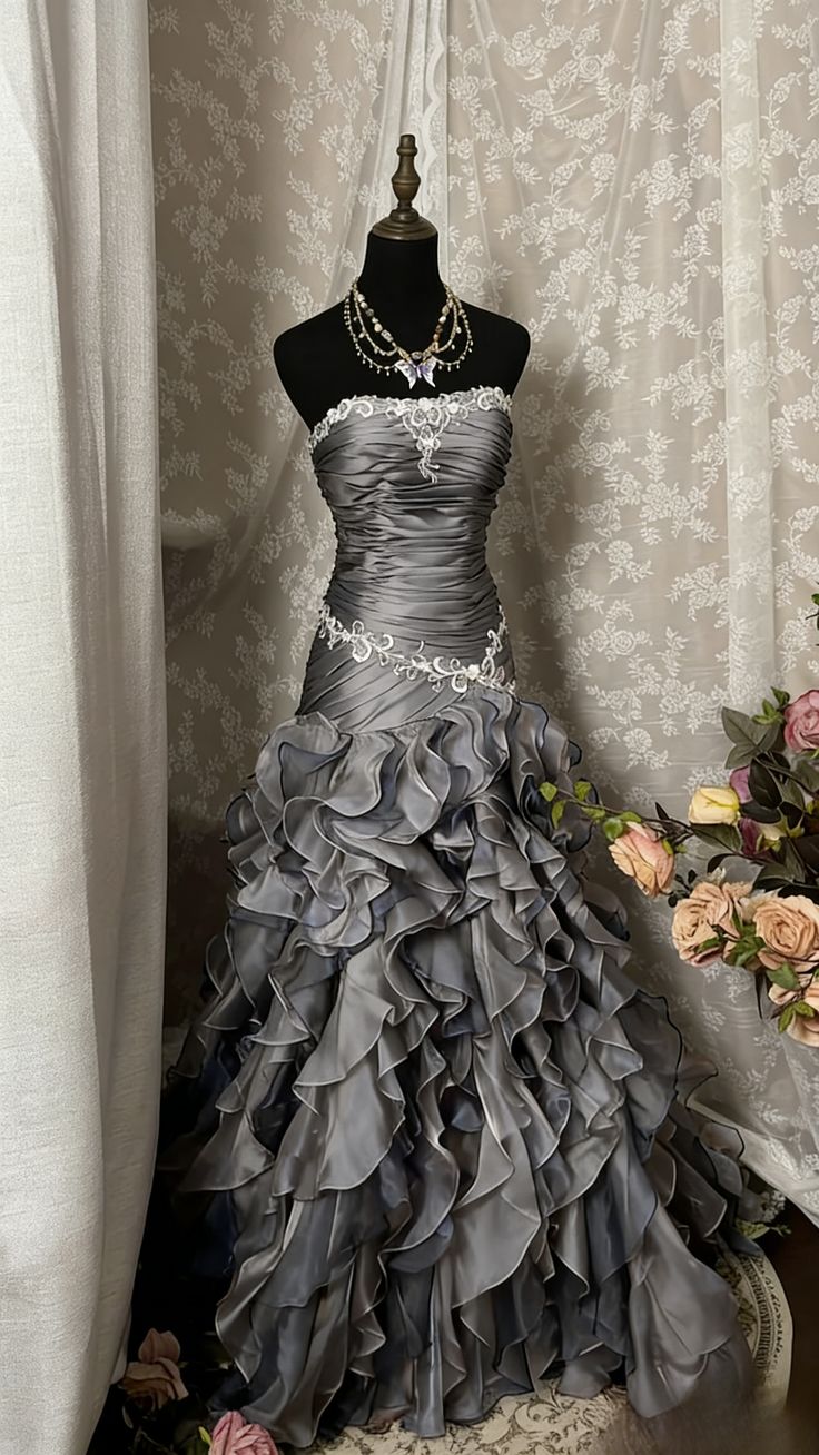Vintage-Abendkleid im Meerjungfrauenstil, trägerlos, dunkelviolett, gerafft, lang, 90er-Jahre-Stil, formelles Abendkleid, AU350