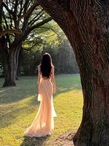 Vintage Mermaid Sweetheart Tulle Floor Length Prom Dresses Party Dress 21st Birthday Outfits Graduation Dress AU350