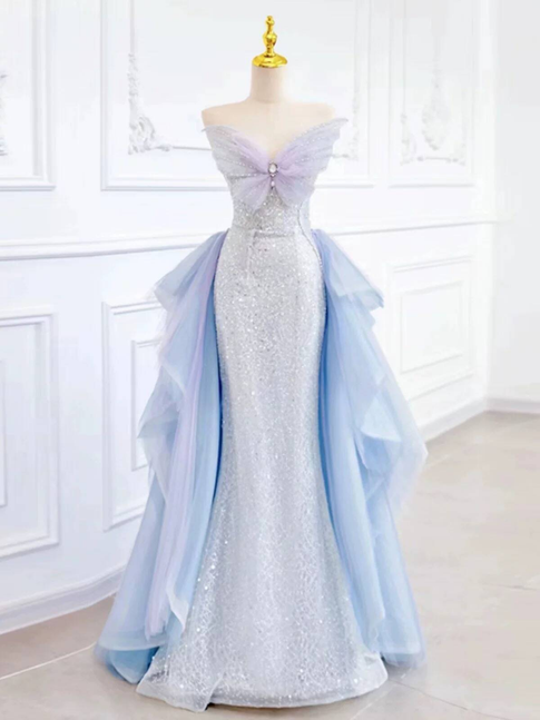 Sexy Mermaid Sweetheart Lavender Lilac Sequin Prom Dresses Party Dress 21st Birthday Outfits Graduation Dress A371
