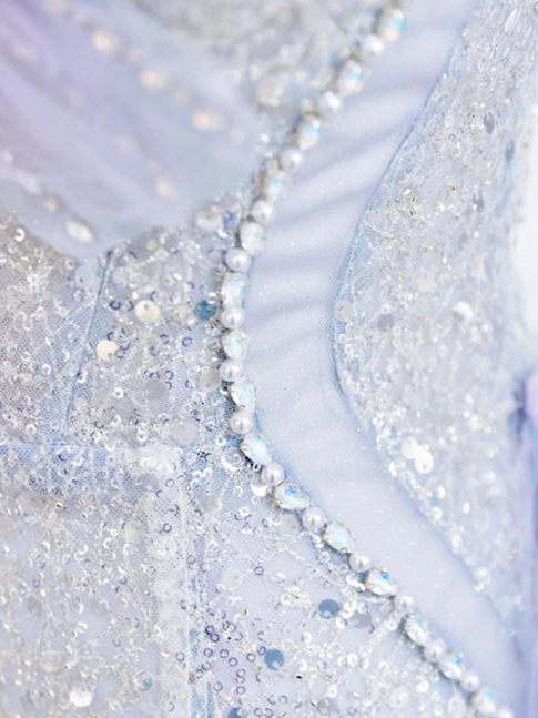 Sexy Mermaid Sweetheart Lavender Lilac Sequin Prom Dresses Party Dress 21st Birthday Outfits Graduation Dress A371