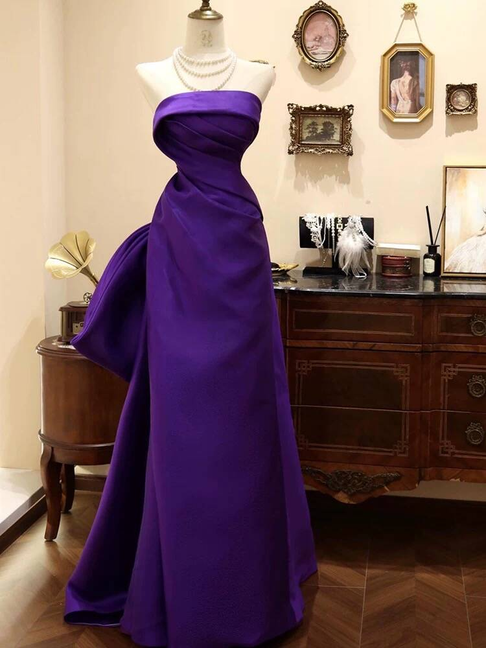 Zeitloses Meerjungfrau-Kleid, trägerlos, Satin, Ballkleid, Partykleid, 18. Geburtstag, Outfits, Abschlusskleid AU397