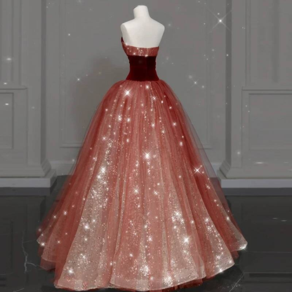 Classy Ball Gown Sweetheart Red Tulle Prom Dresses Party Dress 21st Birthday Outfits Senior Graduation Dress AU415