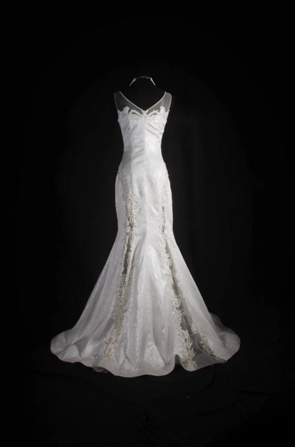 Vintage Mermaid Bateau Silver Gray Long Prom Dresses Party Dress Princess Graduation Dress AU531