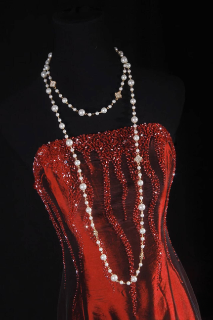 Classic Mermaid Strapless Beads Red Satin Long Prom Dress Inspiration Party Senior Dance Graduation Dresses AU553