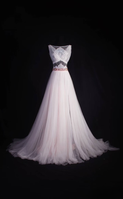 Vintage Ballkleider 90er Jahre A-Linie U-Ausschnitt Weiß Chiffon Spitze Langes Partykleid Inspiration Senior Dance Graduation Dresses AU591