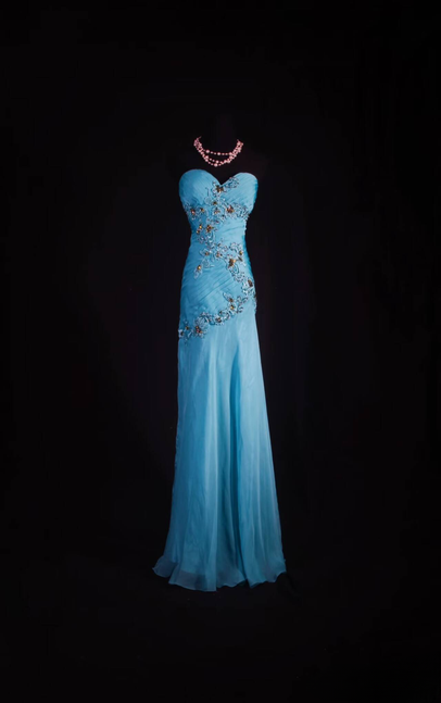 Retro Mermaid Sweetheart Sleeveless Gold Beads Lace Long Prom Dresses Party Dress Graduation Outfits For Women AU598