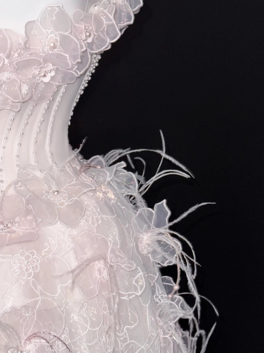 Classy Ball Gown Sweetheart Blush Pink Tulle Lace Prom Dresses Long Party Dress 18th Birthday Outfit Graduation Dress AU675
