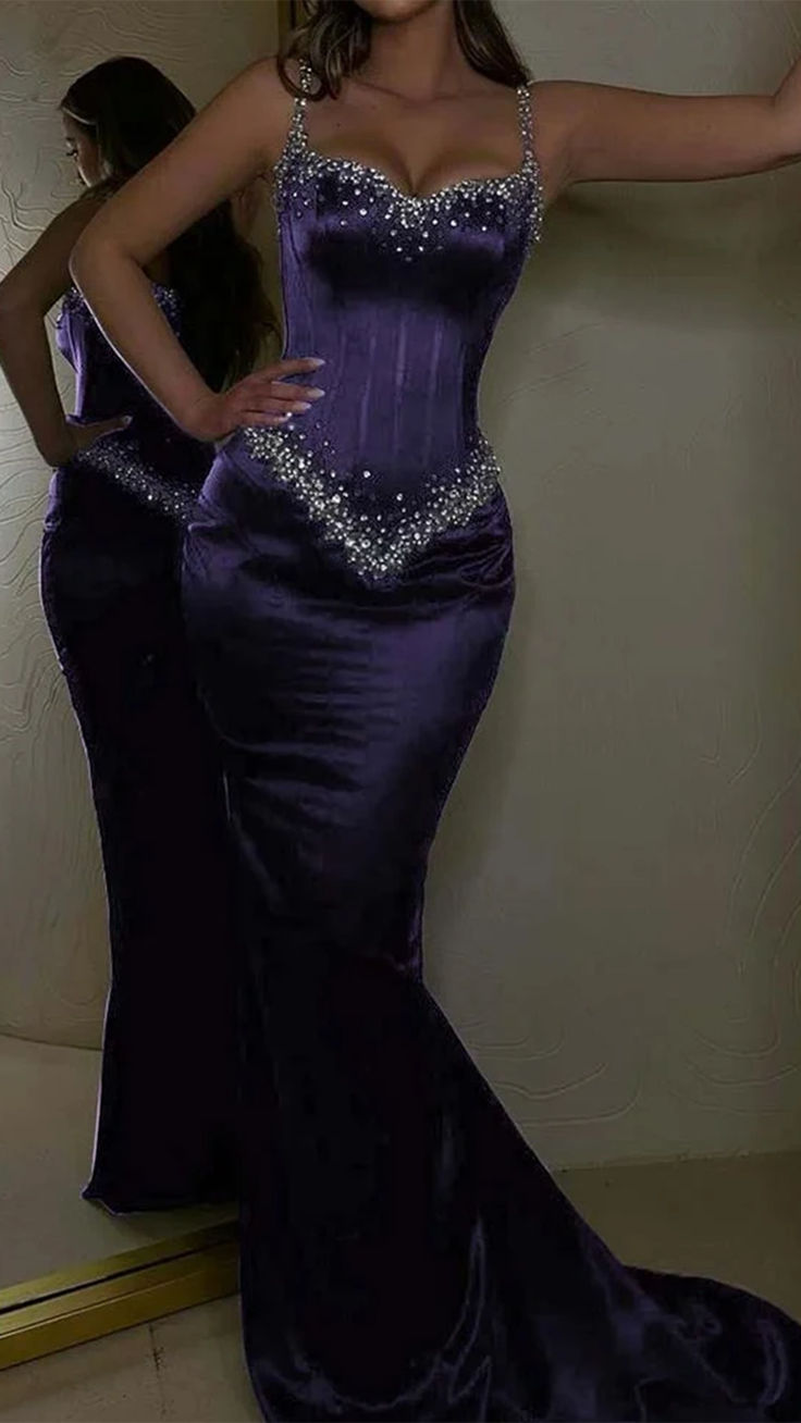 Modest Mermaid Spaghetti Straps Black Prom Dresses Inspiration Sparkly Birthday Dress Princess Graduation Dress B360