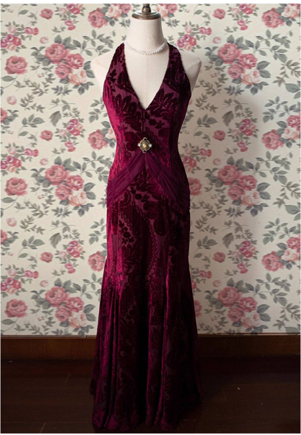 Robe de bal sirène vintage années 50, col en V, velours blanc et dentelle, inspiration robe de soirée longue rétro, tenue pour un 20e anniversaire AB2343