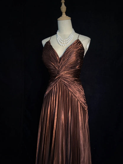 Trendy Prom Dresses Inspiration Mermaid Spaghetti Strap Chocolate Gala Satin Backless With Cape Formal Gowns N3189