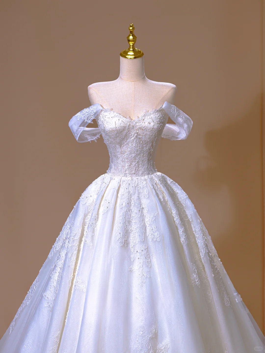 Robe de mariée longue en dentelle à épaules dénudées, magnifique robe de bal de rêve, DH2812