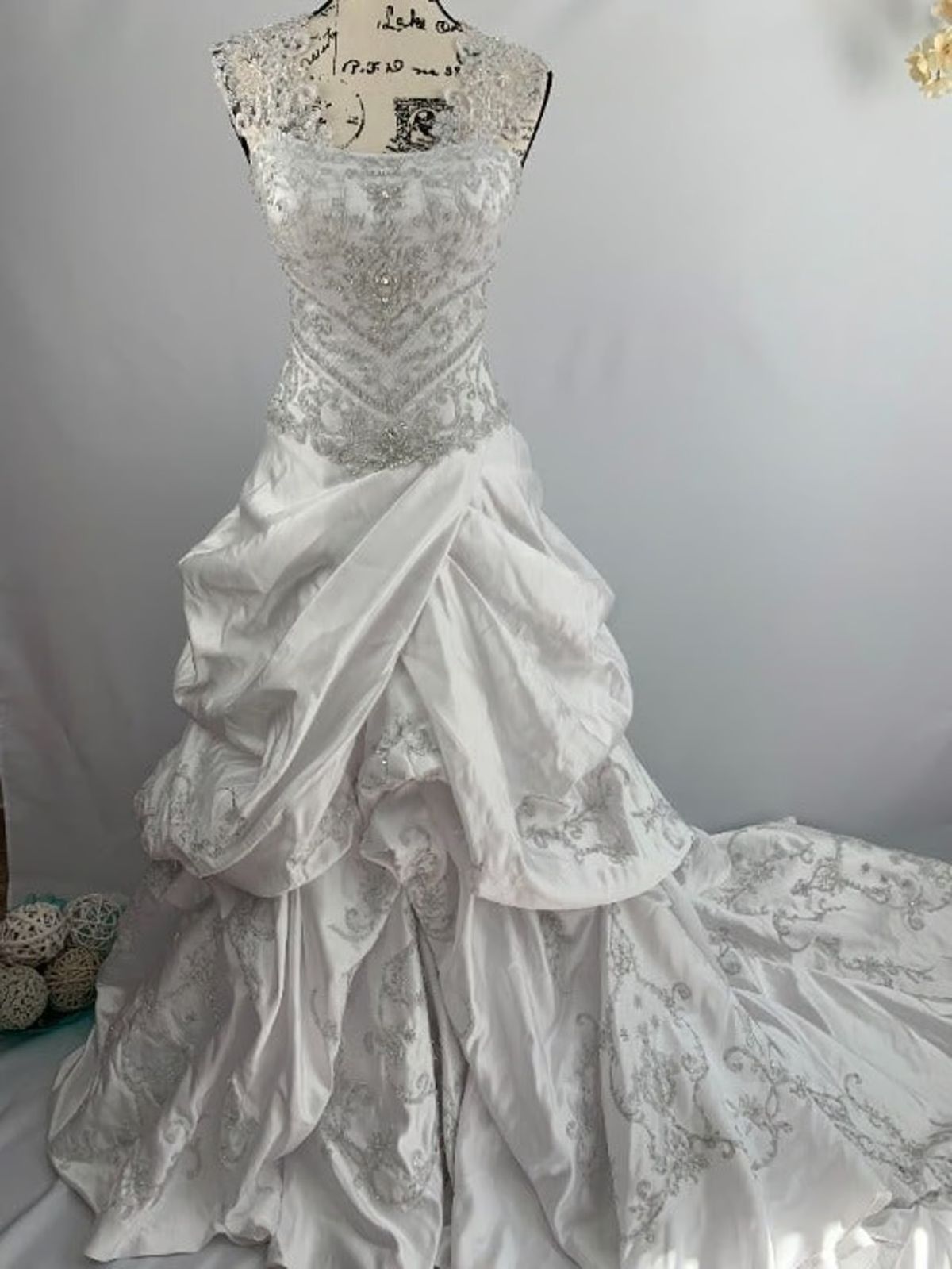 Princess Wedding Dress Mermaid Vintage Square Lace With Appliques Floor Length Bridal Gown RC1391