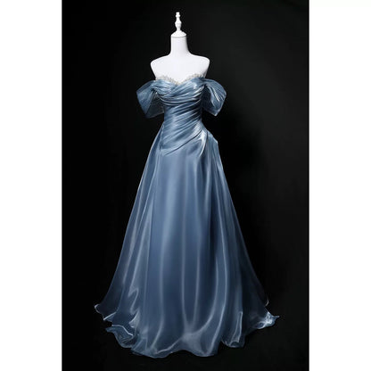 Robe de bal scintillante, épaules dénudées, rose, pour anniversaire, avec perles, tenue élégante, robes de bal de promo formelles N4157