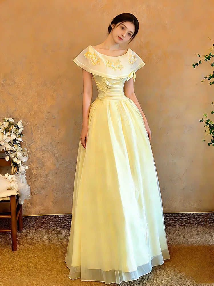 Sweet Ball Gown Off The Shoulder Yellow Sweet 16 Dresses Quinceanera Dress Long 15 Vestidos De Fiesta N4172