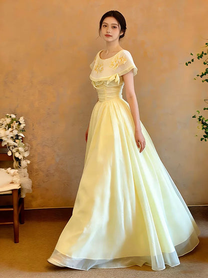 Sweet Ball Gown Off The Shoulder Yellow Sweet 16 Dresses Quinceanera Dress Long 15 Vestidos De Fiesta N4172