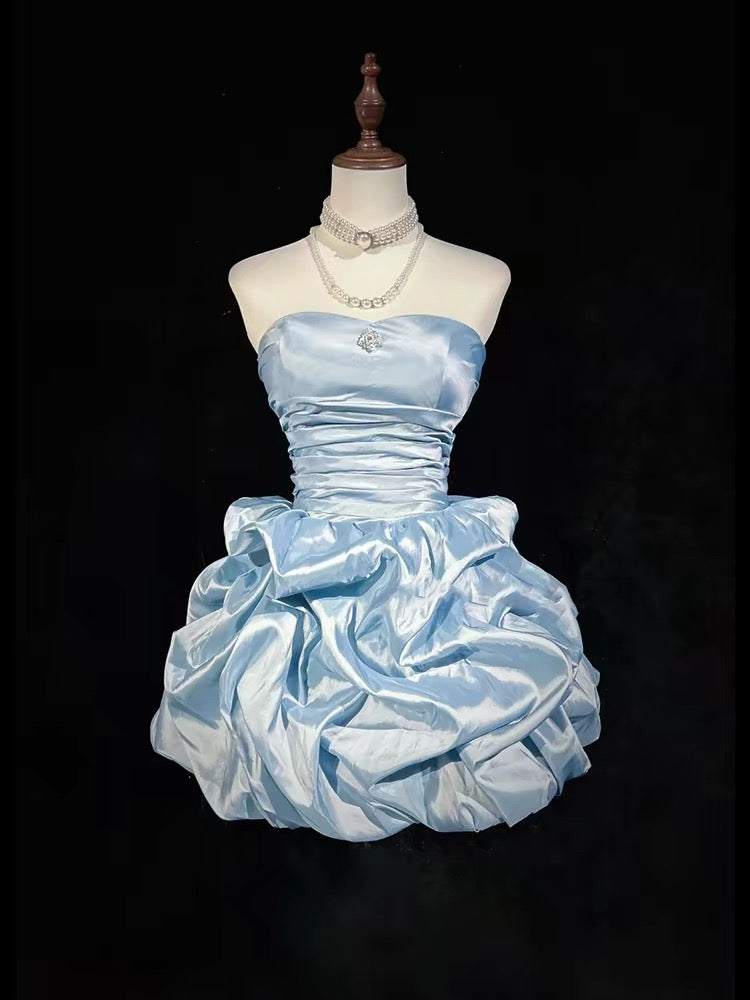 Wunderschönes Ballkleid, trägerlos, kurz, Mini-Partykleid, Cocktailkleid, Heimkehrkleid N4170