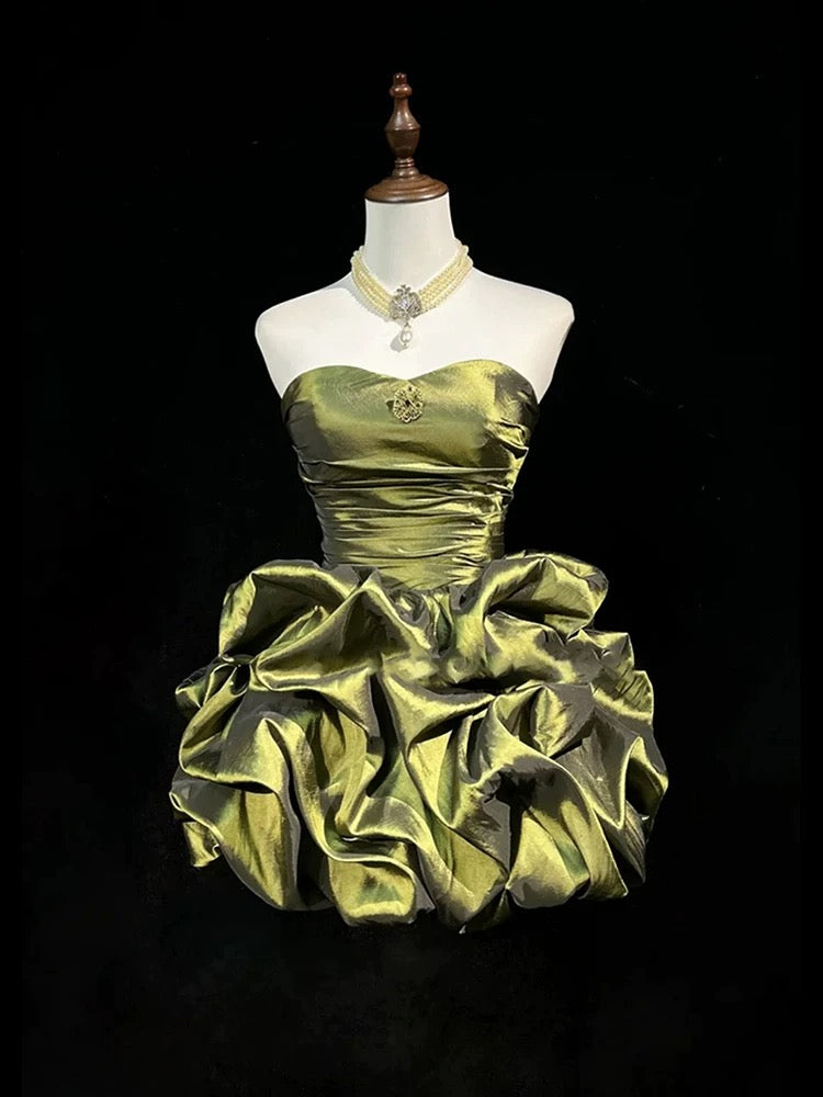 Wunderschönes Ballkleid, trägerlos, kurz, Mini-Partykleid, Cocktailkleid, Heimkehrkleid N4170