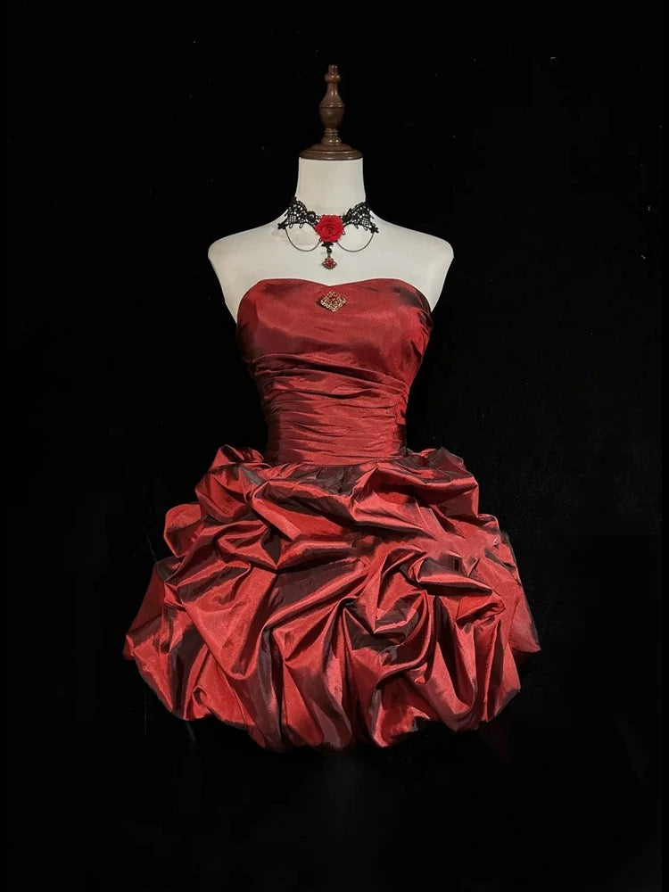 Wunderschönes Ballkleid, trägerlos, kurz, Mini-Partykleid, Cocktailkleid, Heimkehrkleid N4170