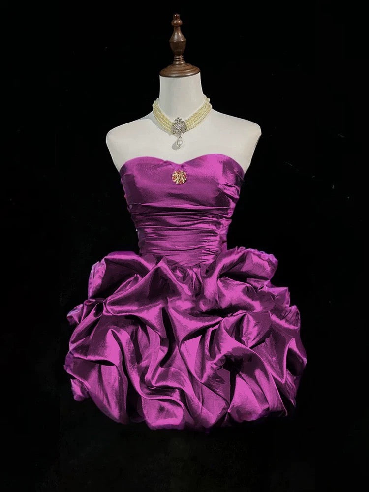 Wunderschönes Ballkleid, trägerlos, kurz, Mini-Partykleid, Cocktailkleid, Heimkehrkleid N4170
