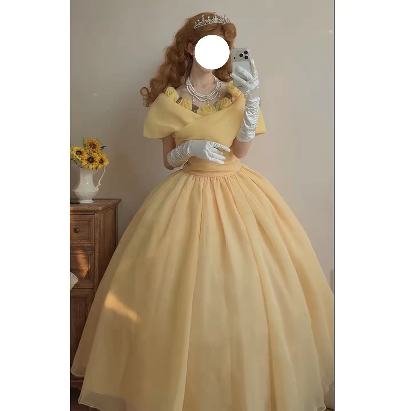 Cute Ball Gown Off The Shoulder Yellow Sweet 16 Dresses Quinceanera Dress Long 15 Vestidos De Fiesta N2026