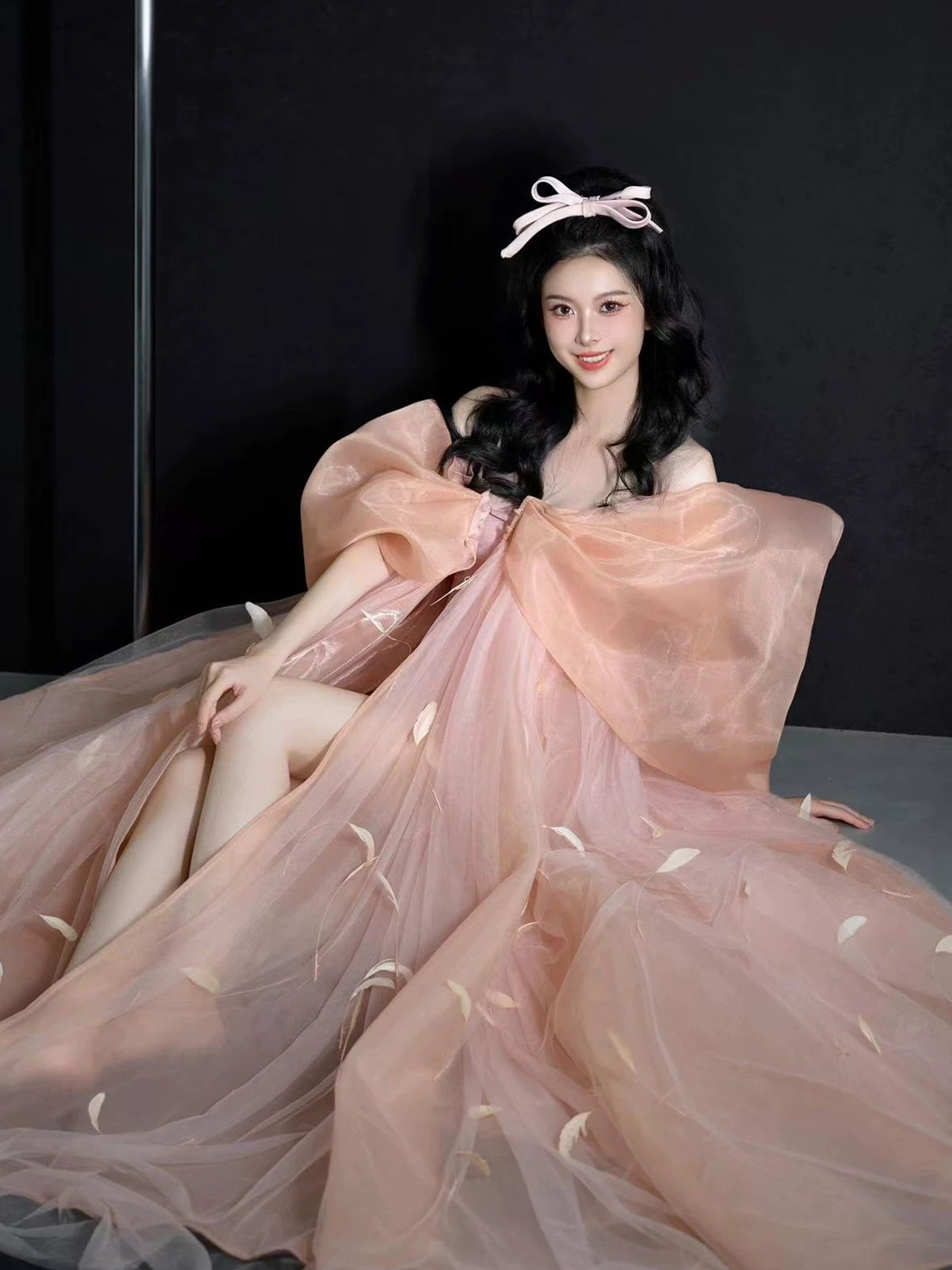 Cute Ball Gown Off The Shoulder Pink Tulle Sweet 16 Dresses Quinceanera Dress Long 15 Vestidos De Fiesta N2039