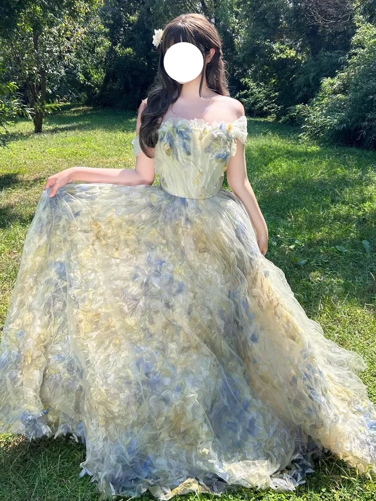 Robe de bal mignonne à épaules dénudées en tulle vert, robe de Sweet 16, robe de Quinceañera longue, taille 15, Vestidos De Fiesta N1809