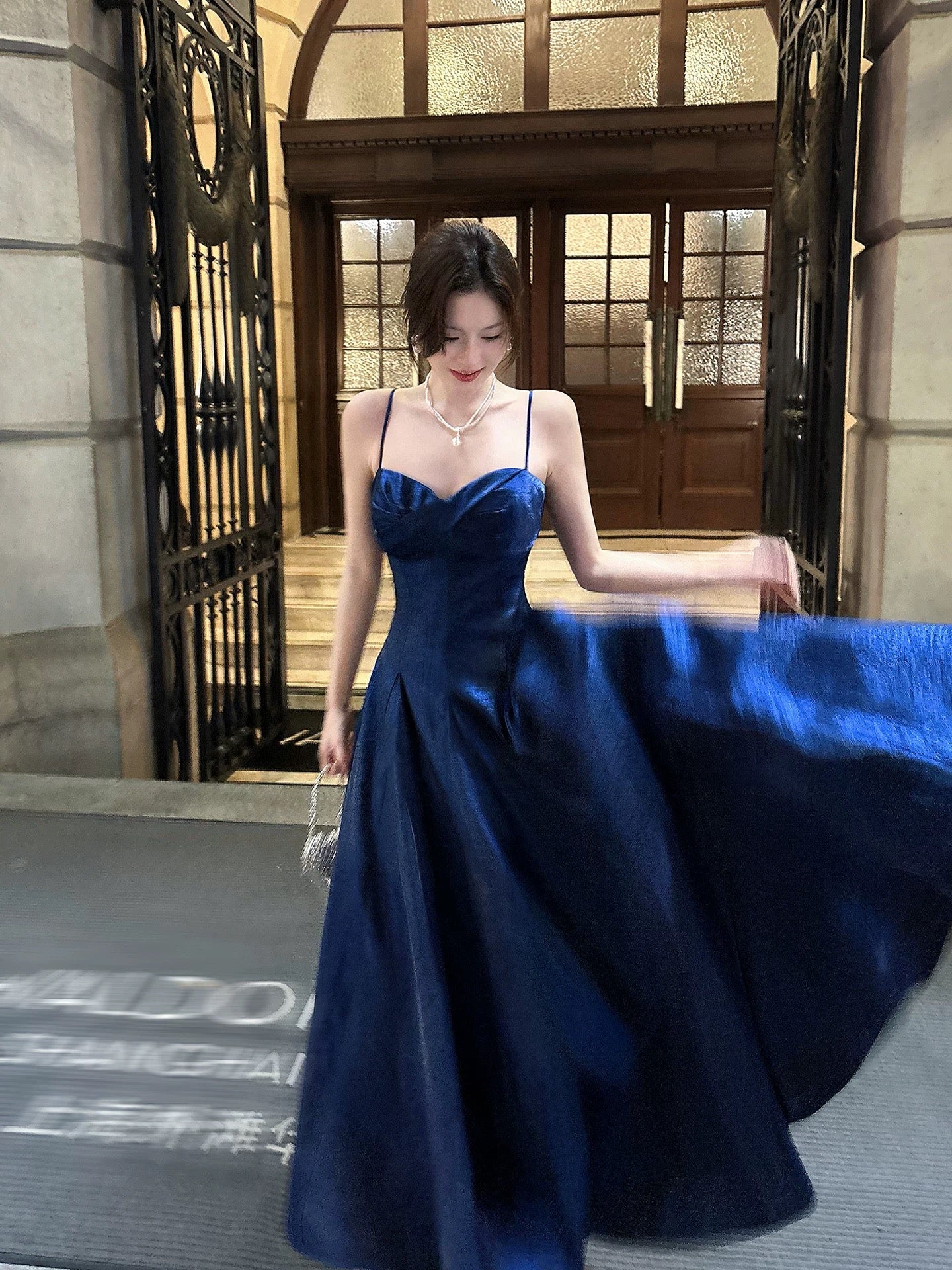 Simple A Line Spaghetti Strap Royal Blue Summer Formal Long For Women Girls Teens Prom Dresses N2207