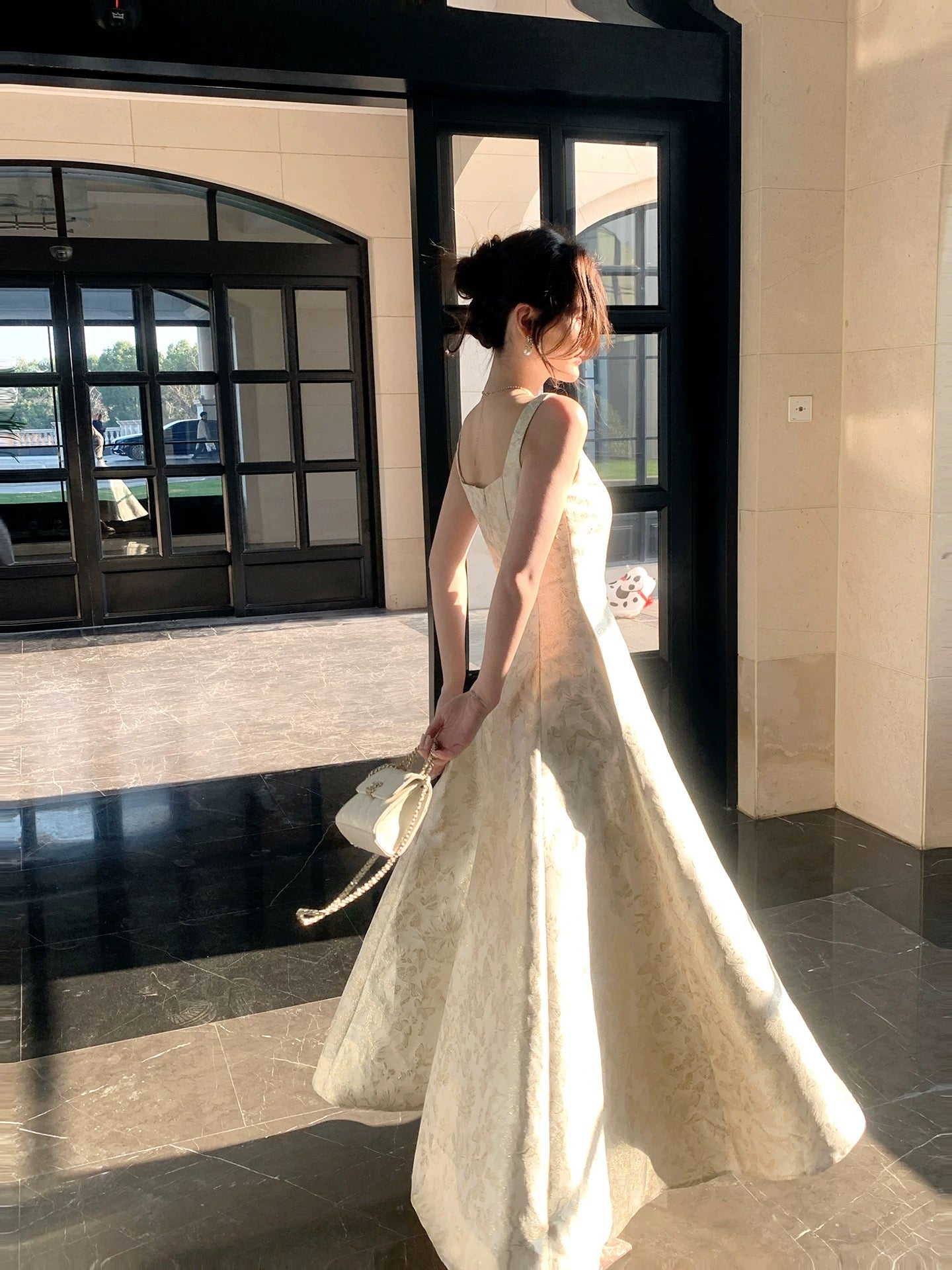 Simple A Line Square Neck Satin Summer Formal For Women Girls Teens Prom Dresses N2215