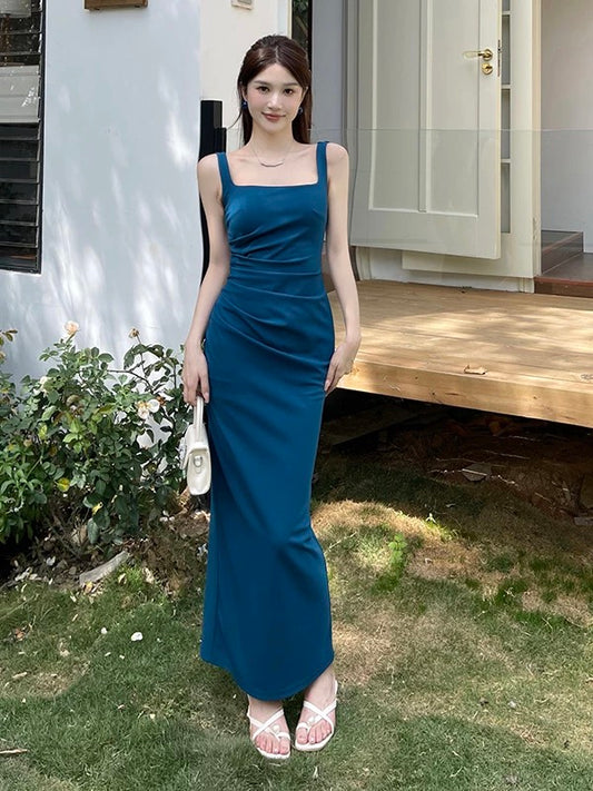 Dreamy Mermaid Square Neck Ankle Length Cruise Ship Formal Night Evening Dresses 18th Birthday Outfits RB5662