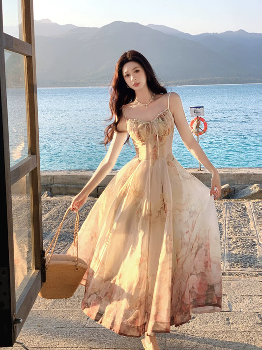 Pretty A Line Spaghetti Strap Pink Ankle Length Cruise Ship Night Prom Gown Party Dresses 19th Birthday Outfits RB5773