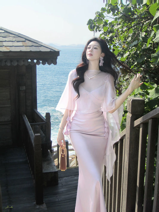 Flamboyant Mermaid Spaghetti Strap Lilac Cruise Ship Formal Night Evening Dresses 20th Birthday Outfit RB3860