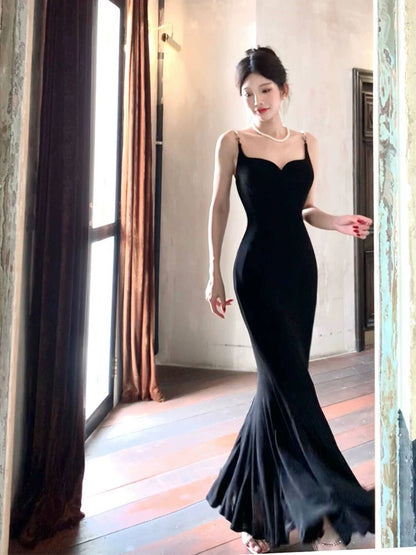 Classy Mermaid Spaghetti Strap Prom Dress Inspo For Women Girls Formal Party Gowns Long Formal Dresses RB5103