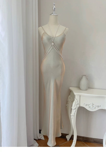 Simple Sheath Spaghetti Straps Semi Formal Summer Garden Beach Spring Event Outfits Wedding Guest Dresses RB4942