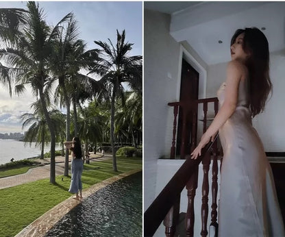 Simple Sheath Spaghetti Straps Semi Formal Summer Garden Beach Spring Event Outfits Wedding Guest Dresses RB4942