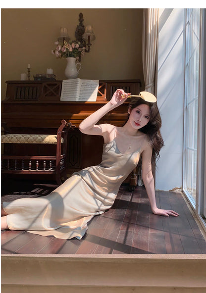 Boho-chic Sheath Spaghetti Straps Semi Formal Summer Garden Beach Spring Event Outfits Wedding Guest Dresses RB4943