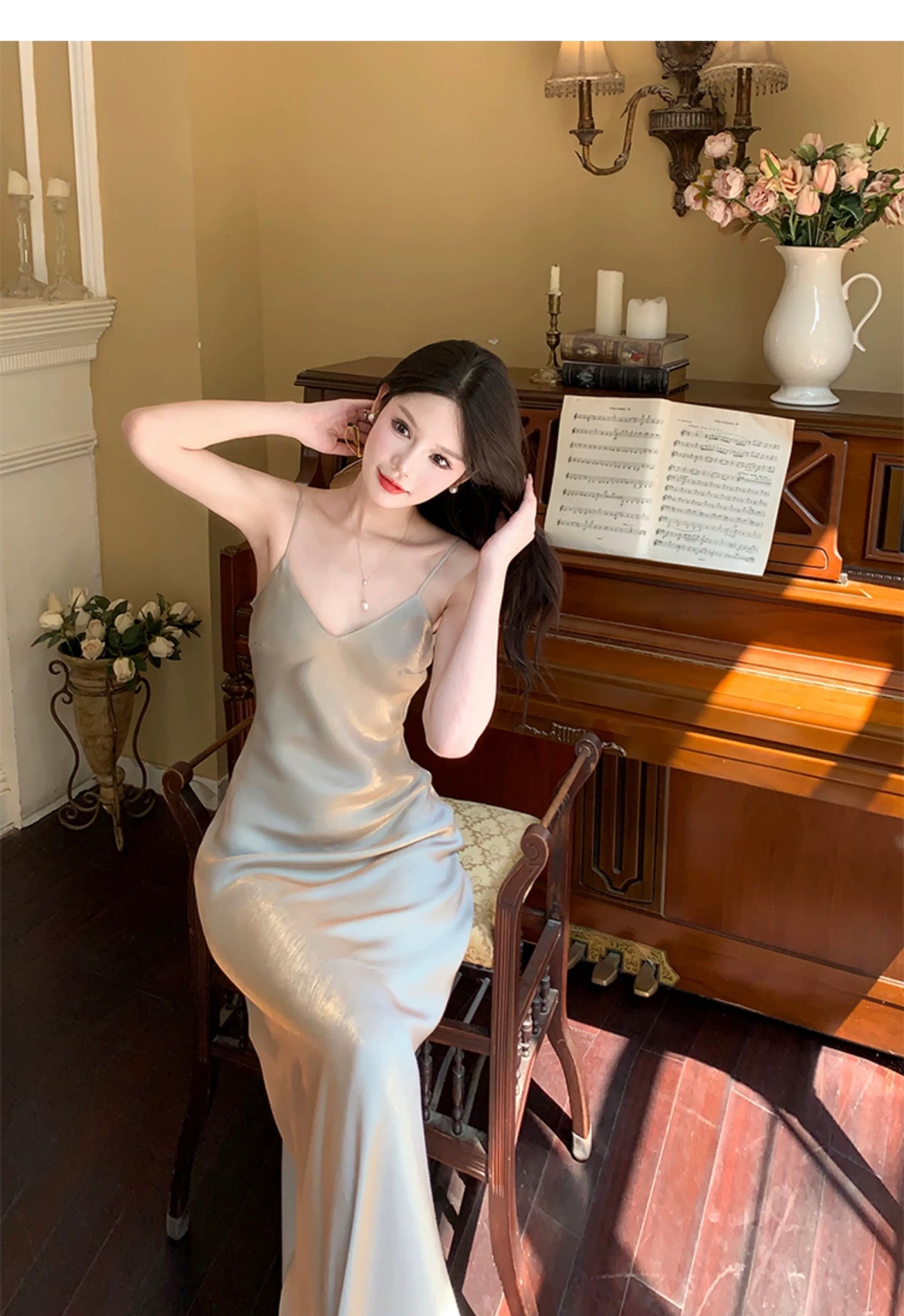 Boho-chic Sheath Spaghetti Straps Semi Formal Summer Garden Beach Spring Event Outfits Wedding Guest Dresses RB4943